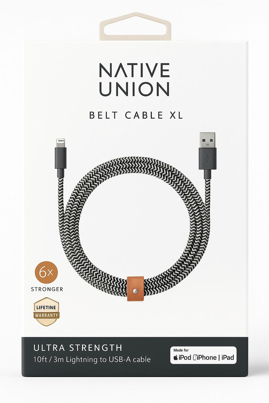 Native Union Belt Cable XL – Zebra